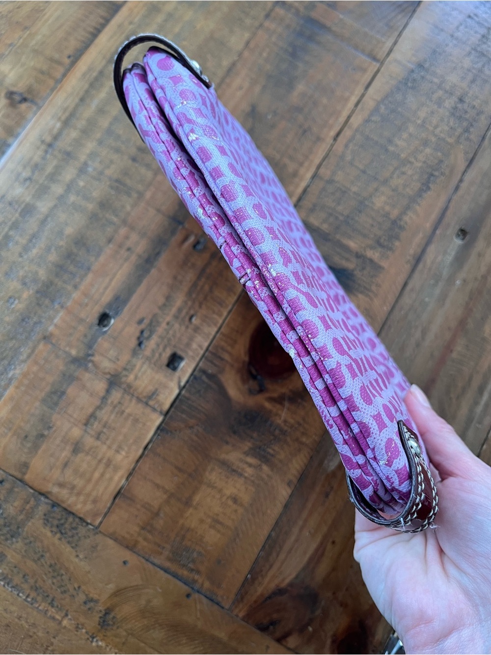 Coach Penelope Op Art Wristlet Clutch Y2K Pink Purple Poppy Mini Bag No Strap - Picture 16 of 16